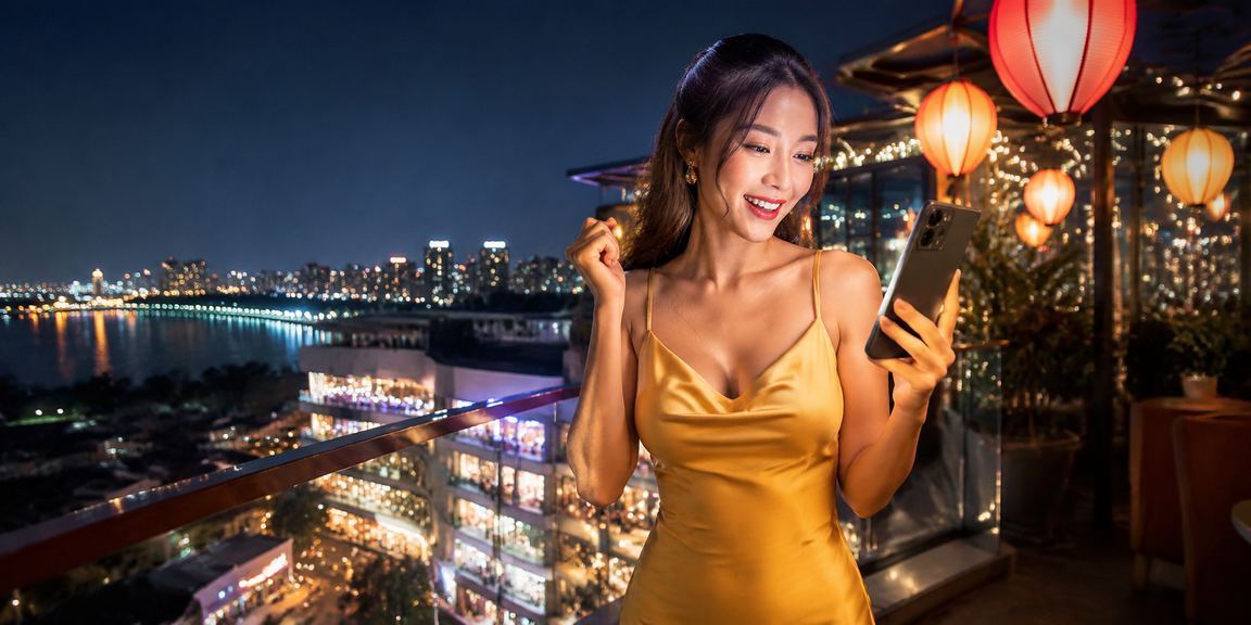 Người dùng Hà Nội sử dụng điện thoại tham gia casino trực tuyến tại chợ đêm