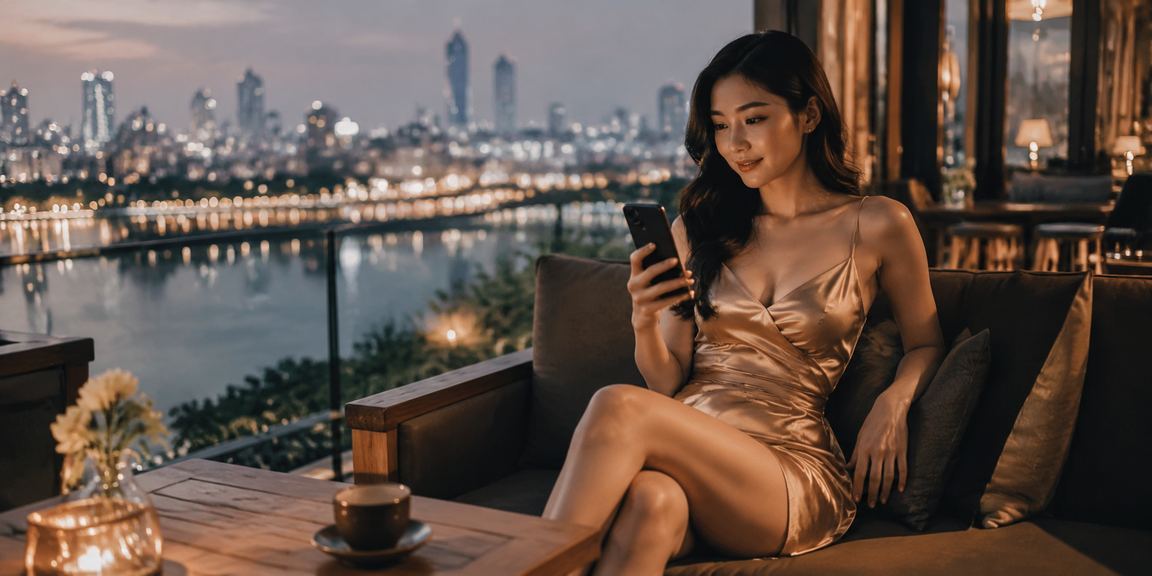 Người dùng Hà Nội thưởng thức cà phê trong khi kiểm tra ưu đãi tiền thưởng trên điện thoại
