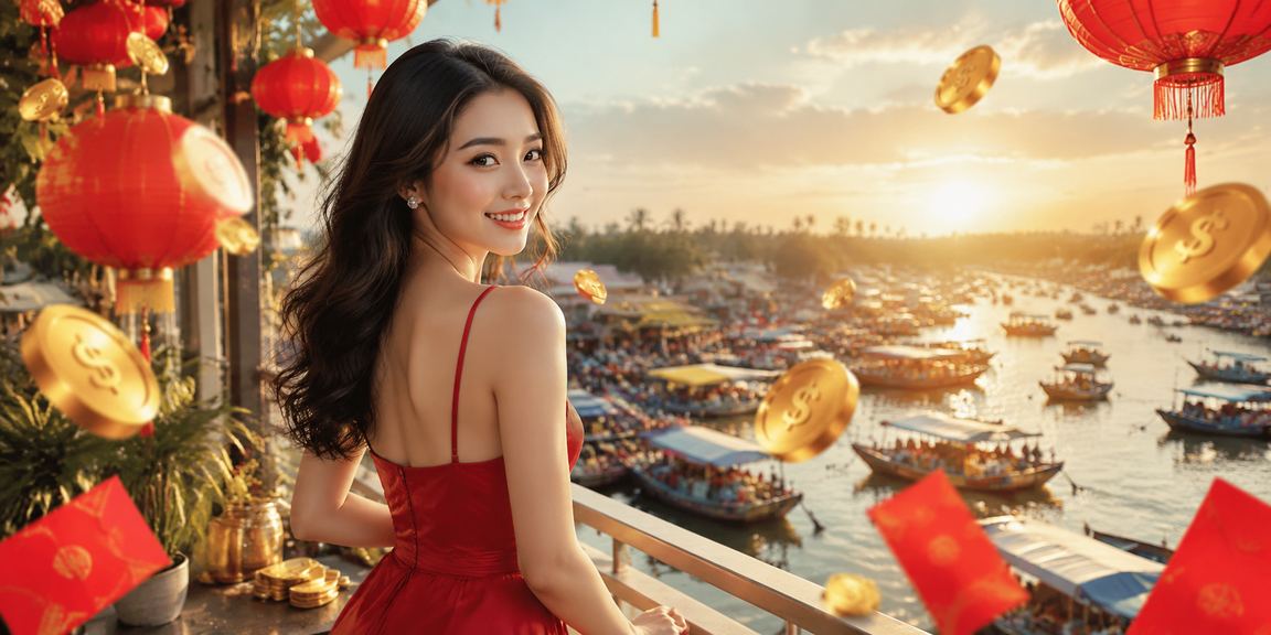Người dùng vùng Mekong xem đèn lồng lễ hội và đặt cược thể thao có thưởng trên điện thoại
